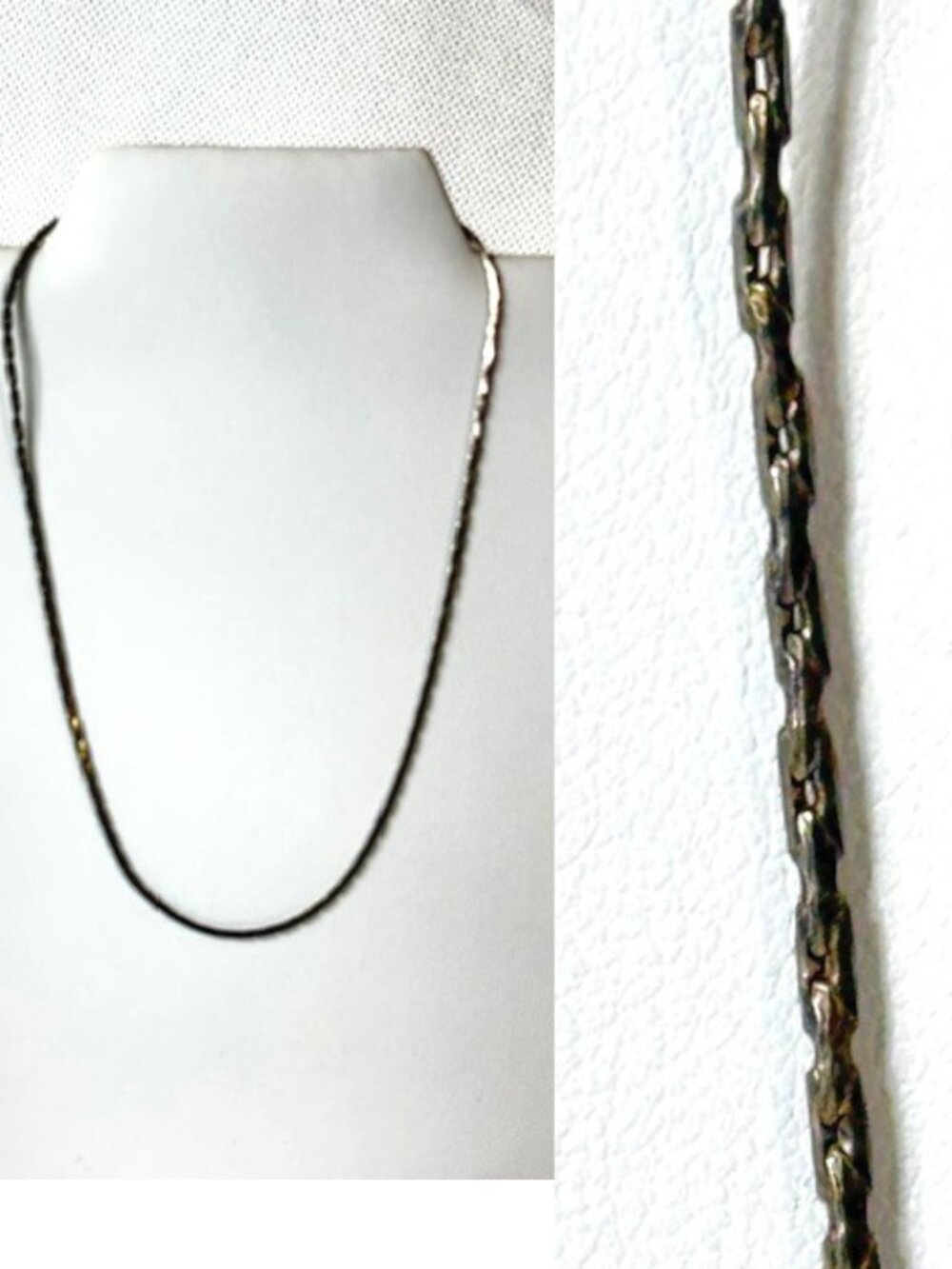 Sterling silver 16" necklace.